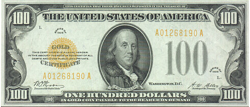 Us Gold Certificates